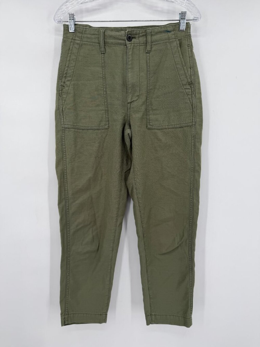 Madewell Fatigue Pants Women’s 24 Olive Green High Rise Tapered Utility